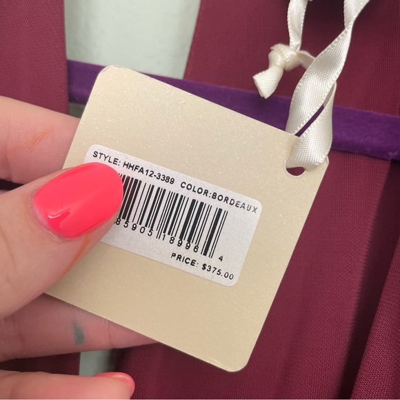 Haute Hippie Bordeaux Racer Back Criss Cross Front Dress - Picture 4 of 7